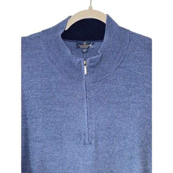 TWO BROOKS BROTHERS WASHABLE MARINO WOOL QUARTER ZIP Size XXL - Picture 4 of 11